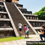 학생 참여형 학습 중심 여행 활동 아이디어 - **Prompt:** A diverse group of enthusiastic teenagers, aged 15-17, are actively exploring the ancien...